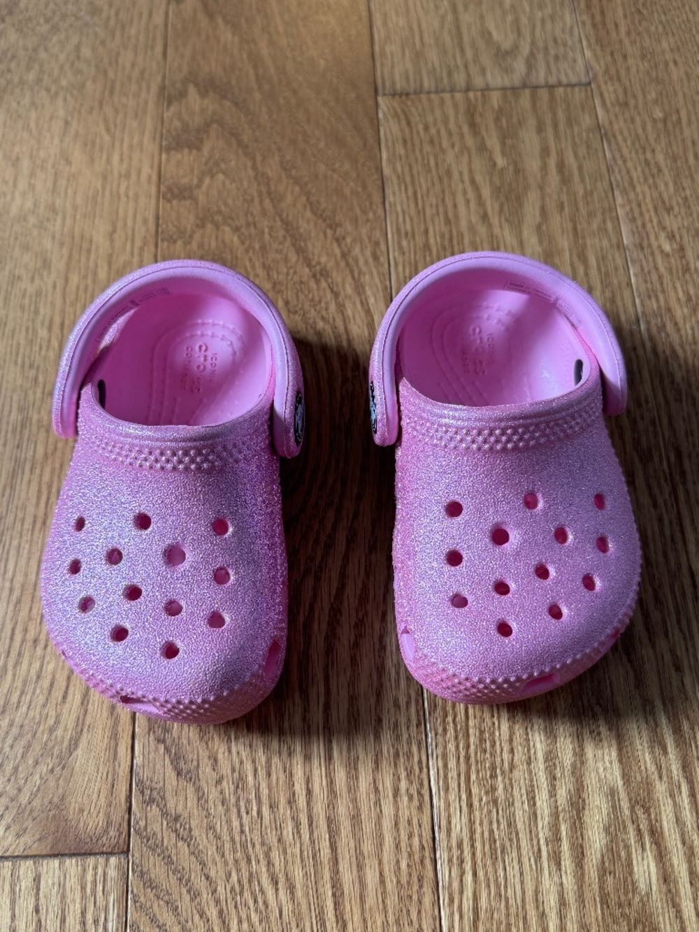 Crocs Toddler Shoe Pink Tweed Glitter Size C4